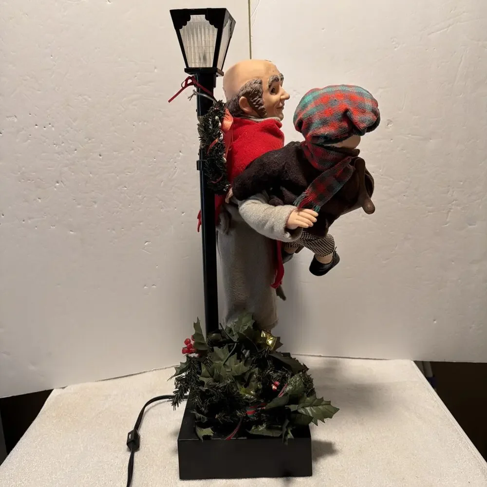 1993 Holiday Creations Tiny Tim and Scrooge 24 Inch Animated Lighted Christmas